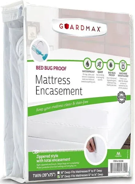 Zippered Mattress Encasement - Mini Crib Size - Waterproof and Bed Bug Proof ...