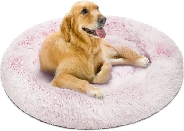 Friends Forever Coco Faux Fur Self Warming Indoor Round Donut Cuddler