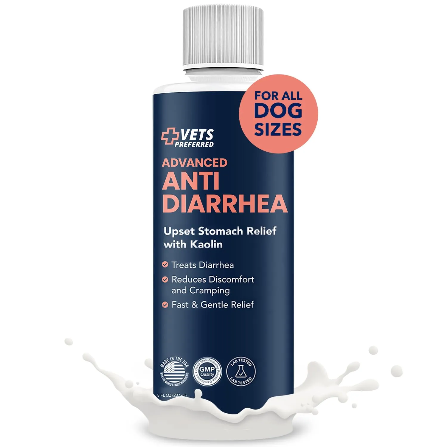 Vets Preferred Advanced Anti-Diarrhea Liquid For Dogs, 8 fl oz,