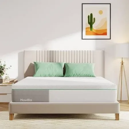 Novilla 12 Inch Full Size Mattress Gel Memory Foam Mattress in a Box with Cooling Gel Foam for Pressure Relief Medium Plush Feel Mattress Full Bed Mattress