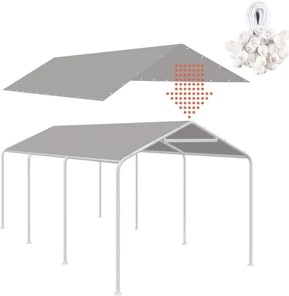 Thanaddo 10 x 20 Ft Carport Replacement Canopy Cover