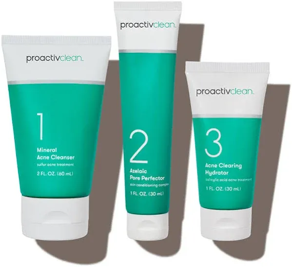 Proactiv Clean Salicylic Acid Gentle Acne Clearing 3-Step Routine