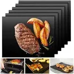 UBeesize Grill Mats for Outdoor Grill, Set of 6 Heavy Duty Grill Mat, Non Stick BBQ Outdoor Grill & Baking Mats, Resuable, Easy to Clean, Works On Gas