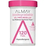 Almay 120-Count Biodegradable Oil Free Micellar Eye Makeup Remover Pads