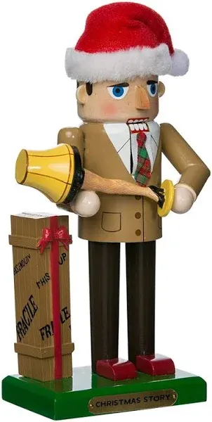 11&#034; A Christmas Story Mr. Parker With Leg Lamp Nutcracker