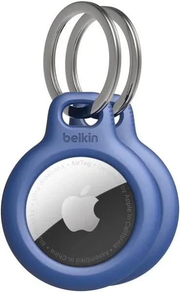 Belkin Secure Holder with Key Ring for Airtag 2-Pack | Blue