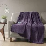 Beautyrest Purple Heated Plush Throw