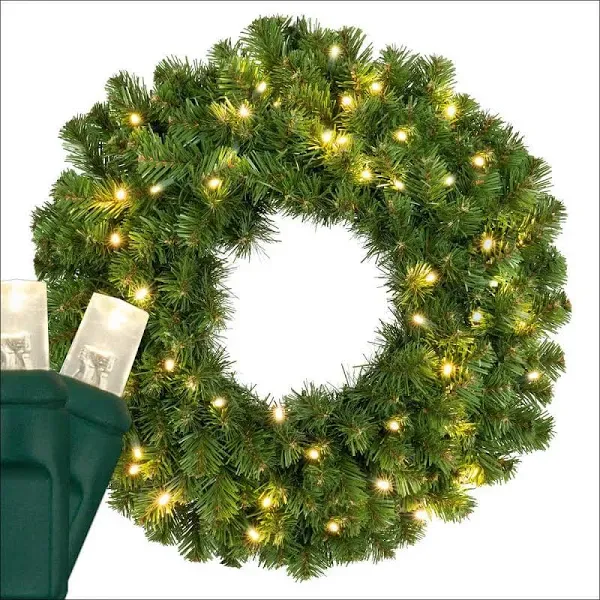 Prelit LED Heavy Duty Sequoia Outdoor Artificial Christmas Wreath 2&#039;-4&#039; Sizes