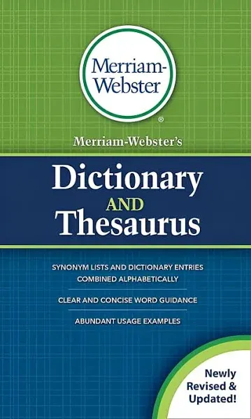 Dictionary and Thesaurus, Mass-Market Paperback, 2020 Copyright