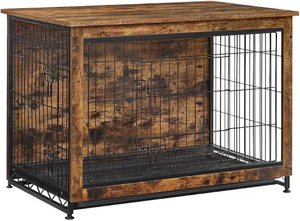 Feandrea Dog Crate Furniture, Side End Table, Modern Kennel for Dogs Indoor u...