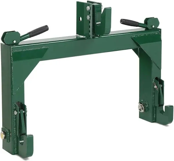 3 Pt Quick Hitch for Cat 1 &amp; 2 Tractors Attachments 2&#034; Receiver 3000LB Green