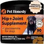 Pet Honesty Dog Hip &amp; Joint Health Max Strength Bacon Flavor Soft Chews