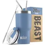 Beast 20 oz Tumbler Stainless Steel Vacuum Insulated Coffee Ice Cup Double Wall Travel Flask (Stormy Sky Blue)