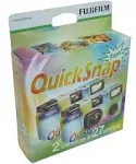 FUJIFILM 2 QuickSnap Flash 27 Disposable Camera Multicolor