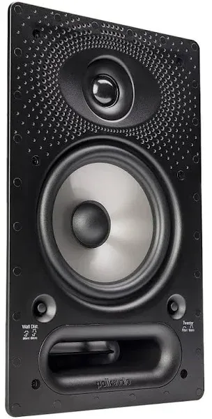 Polk Audio 65-RT in-Wall Speakers with 6.5" Driver - The Vanishing Series | 4 Speakers | Use as Left/Right Front Speakers, Stealth Side or Rear Surrounds | White, Paintable Grilles