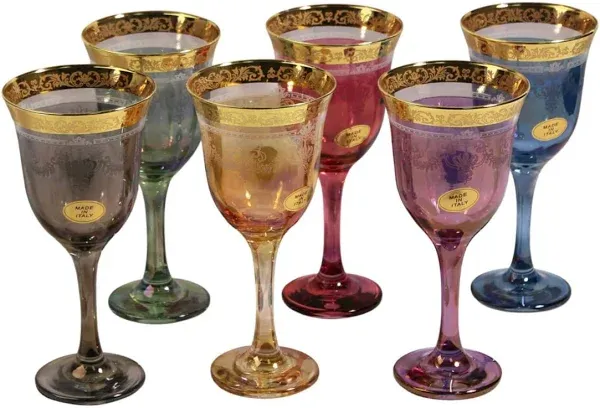 Lorenzo Import Wine Red-Corona Goblets Set of 6, 9 Oz