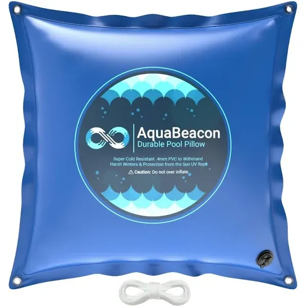 Premium 4' X 4' Ultra Thick & Super Durable Above Ground Pool Winter Pool Pillow .4mm Thick and Cold-Resistant. Rope Included