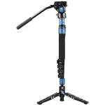 Sirui P 325FS Carbon Fibre Monopod with Stand And Video Head VA 5