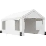 VEVOR Heavy Duty Carport, 10x20ft Car Canopy, Portable Garage with Roll-Up Ventilated Windows & Removable Sidewalls, UV Resistant Waterproof