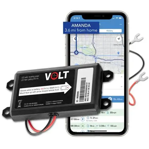 Brickhouse Livewire Volt GPS Tracking Device for Cars, 4G LTE Wired Car Tracker, Mapping, and Fleet Security - Unlock Real-Time 24/7 Vehicle Surveillance and Nice Easy Install - Subscription Required