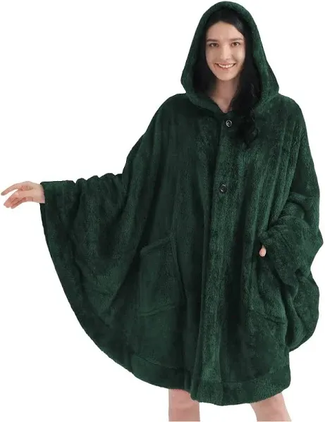 PAVILIA Women's Angel Wrap Hooded Blanket Poncho