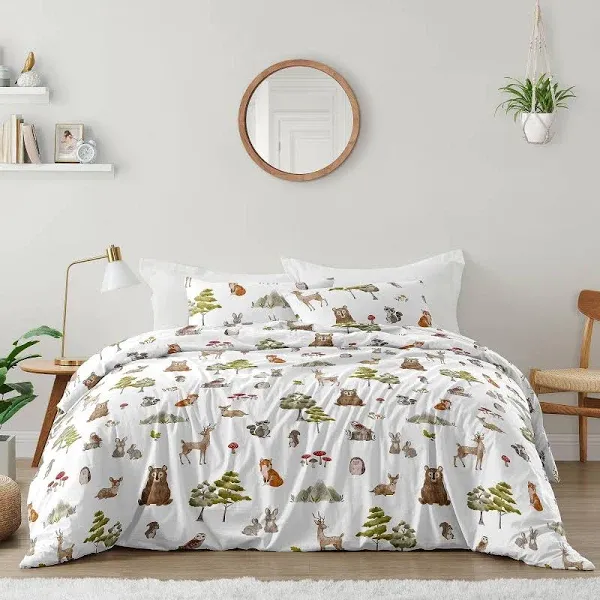 Sweet Jojo Designs Watercolor Woodland Forest Animals Comforter Set