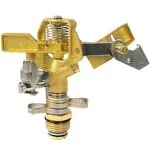  1/2 Inch Brass Impact Sprinkler, Heavy Duty Water Sprinkler Head, 1 Pack