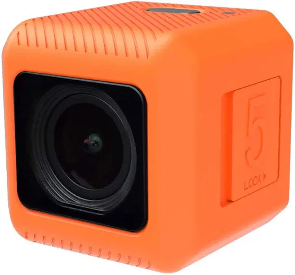 RunCam 4K FPV Camera 1080P HD Micro Action Camera 145 Degree FOV NTSC PAL Switchable for FPV Racing Drone and Sport Video Recording Orange with 128g SD Card