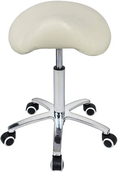 FRNIAMC Adjustable Saddle Stool Chairs with Back Support Ergonomic Rolling Seat for Medical Clinic Hospital Lab Pharmacy