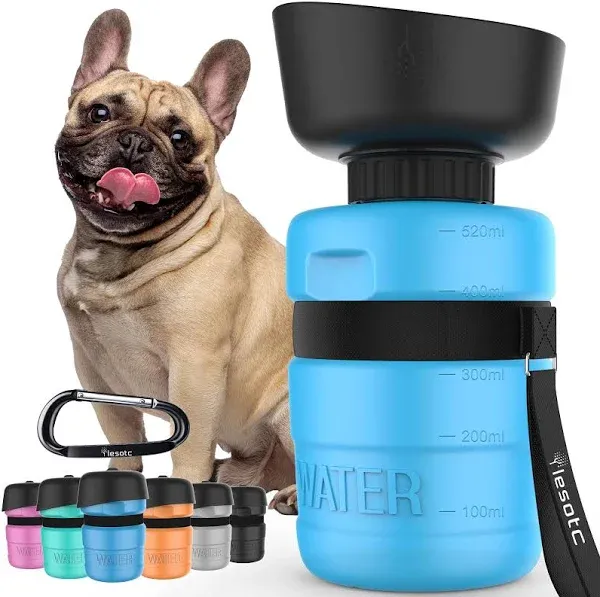 Lesotc Dog Water Bottle, Portable Dog Water Dispenser, Leak Proof Dog Travel Wat