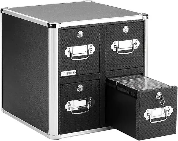 Vaultz Vaultz Locking 4 Drawer CD File Cabinet 14"H X 14"W X 15"D