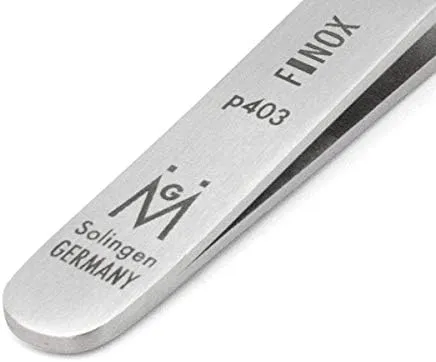 GERMANIKURE 4403 Slanted Perforated Eyebrow Tweezers