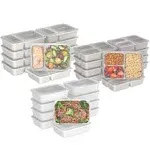 Bentgo 60-Piece Prep Kit | Reusable Meal Prep Containers White Stone