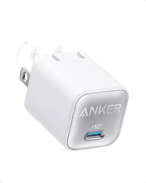 Anker Nano Charger, USB C Gan Charger 30W, PIQ 3.0 Foldable PPS Fast Charger for