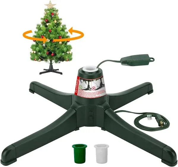 GREATDAY Rotating Tree Stand,360-Degree rotating christmas tree stand,Up to 7.5f