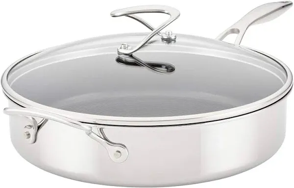 Circulon SteelShield C-Series 5-Quart Tri-Ply Nonstick Saute Pan with Lid and Helper