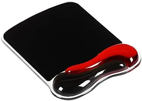 Kensington Duo Gel Wave Mouse Pad Wrist Rest Red