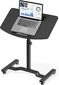 SHW Tim Rolling Adjustable Laptop Cart