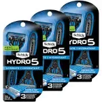 Schick Hydro 5 Disposable Razors for Men with Flip Beard Trimmer, 9 Count (Pack 