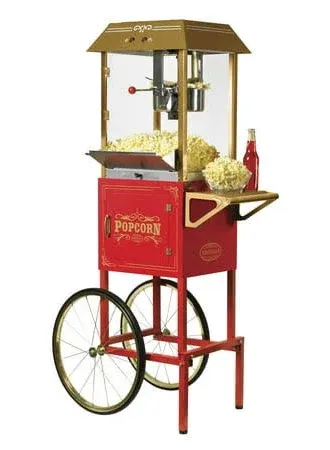 Nostalgia CCP1000RED Vintage 10-Ounce Commercial Popcorn Cart - 59 Inc