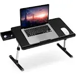 SAIJI Laptop Bed Tray Table, Laptop Computer Lap Desk for Bed, Laptop Bed Desk w