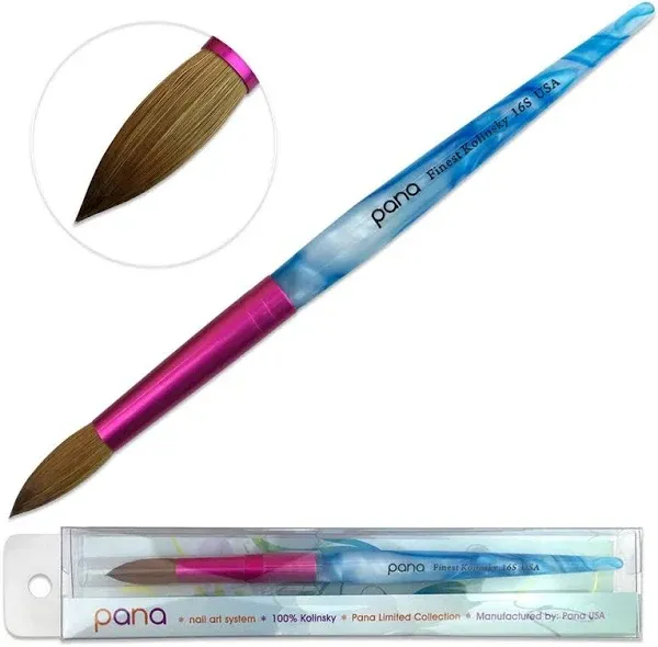 Professional Purple Wood Kolinsky Acrylic Nail Brush (Size: 6, 8, 10, 12, 14, 16, 18, 20, & 22) PANA Brand High End Quality 100% Pure Kolinsky Hair (Size 20)