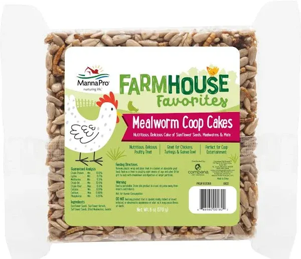 Manna Pro 3-Pack Farmhouse Favorites Mealworm Coop Cakes