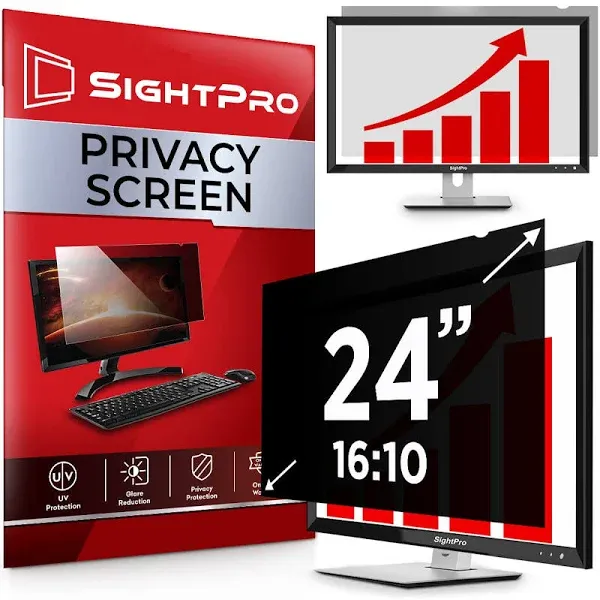 SightPro Computer Privacy Screen Filter For Monitor 23.8&#034; 16:9 Anti Glare