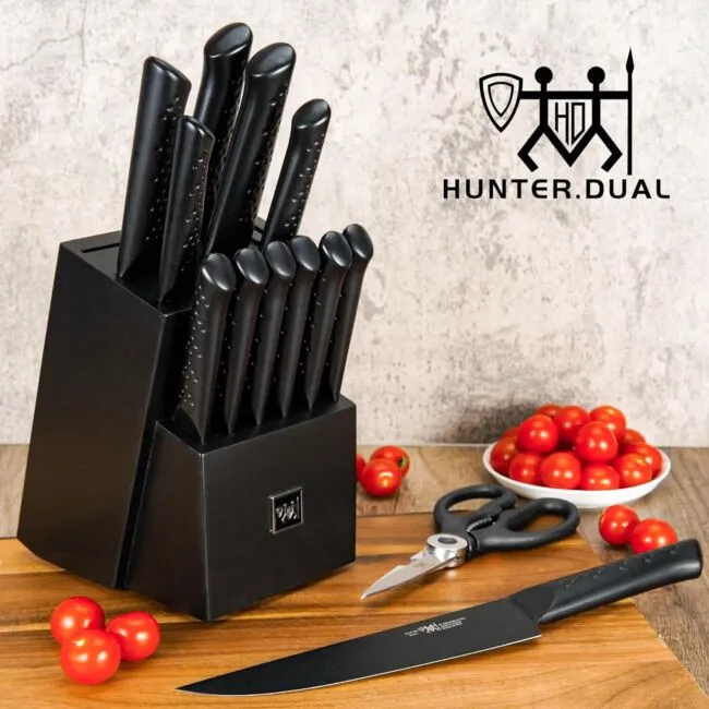 Knife Sets for Kitchen with Block, HUNTER.Kitchen Knives Accessories Block Sets