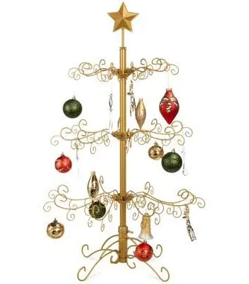 Best Choice Products 3ft Wrought Iron Ornament Display Christmas Tree w/ Easy Assembly