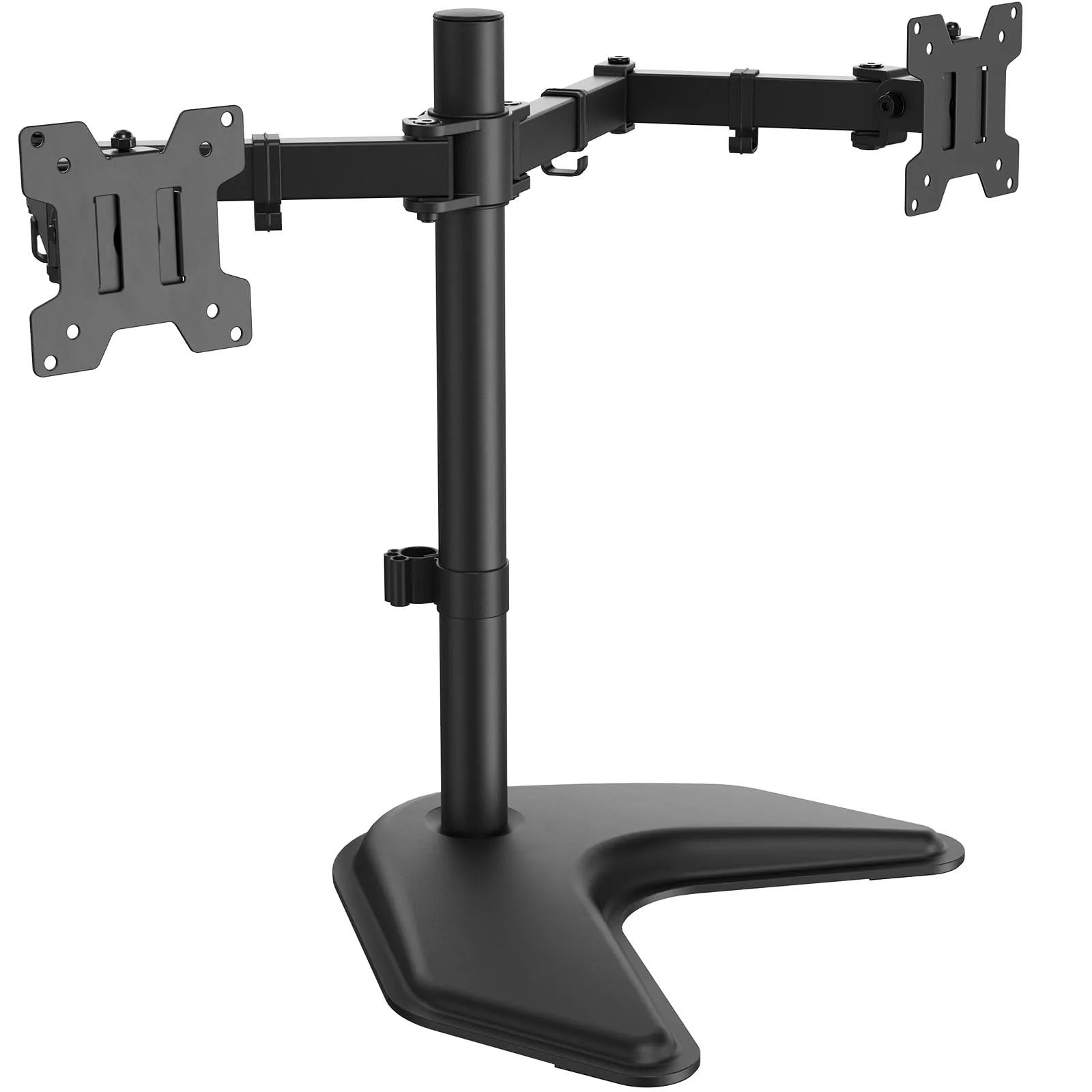 Freestanding Dual Monitor Stand for 2 Screens up to 32 Inch, Heavy Duty Monitor 