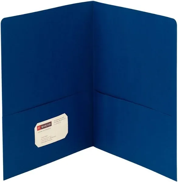 -Pocket Heavyweight Folder, Letter Size, Dark Blue, 25 per Box (87854)