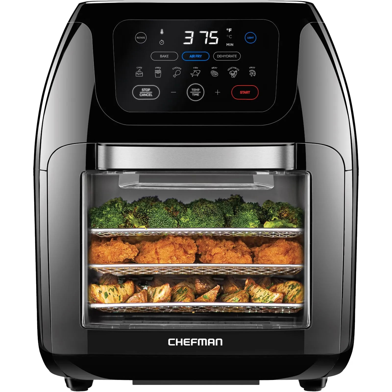 Multifunctiona<wbr/>l Digital Air Fryer+ Rotisserie, Dehydrator, Convection Oven, 1...