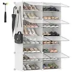 HOMIDEC Shoe Storage, 8-Tier Shoe Rack Organizer for Closet 32 Pair Shoes She...